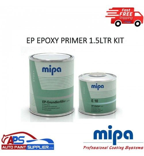 MIPA EP-Grundierfiller EPOXY PRIMER 2k + EP FAST HARDENER E10 - KIT GREY 1.5L